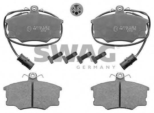 SWAG 74116009 Комплект гальмівних колодок, дискове гальмо