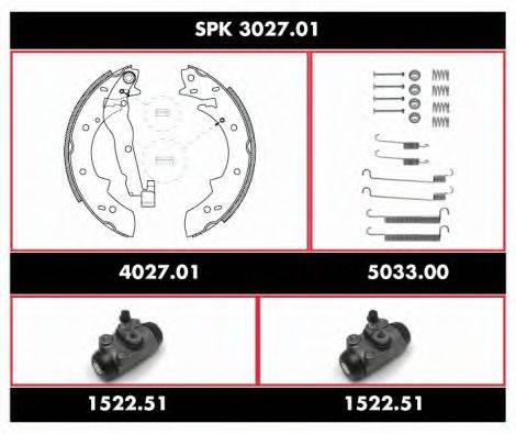 ROADHOUSE SPK302701 Комплект гальм, барабанний гальмівний механізм