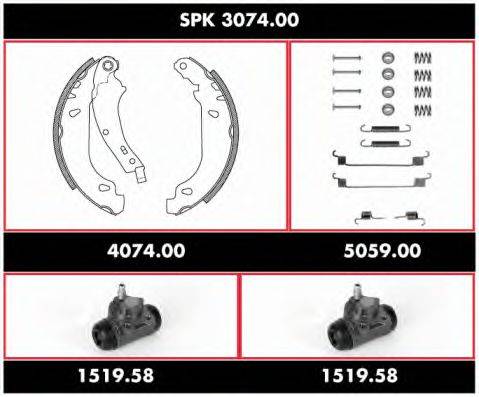 ROADHOUSE SPK307400 Комплект гальм, барабанний гальмівний механізм