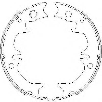 REMSA 473100 Комплект гальмівних колодок, стоянкова гальмівна система