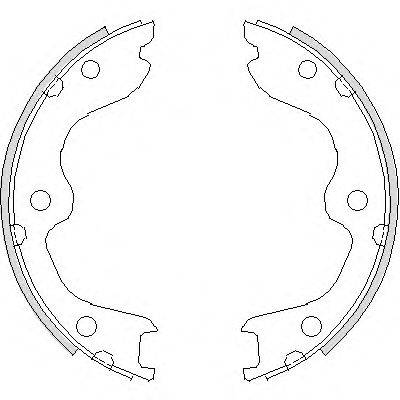 REMSA 473800 Комплект гальмівних колодок, стоянкова гальмівна система