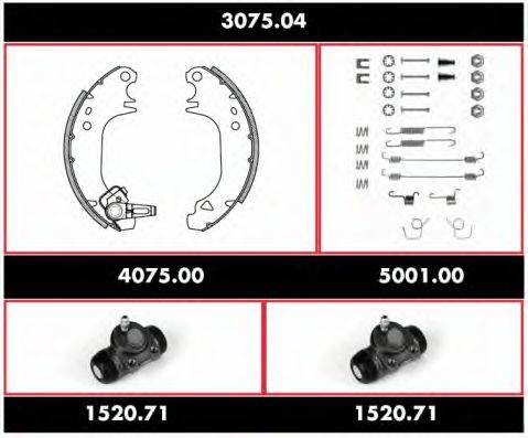 REMSA 307504 Комплект гальм, барабанний гальмівний механізм