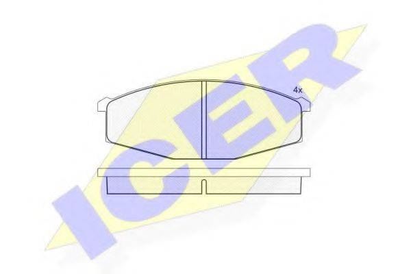 ICER 140347 Комплект гальмівних колодок, дискове гальмо