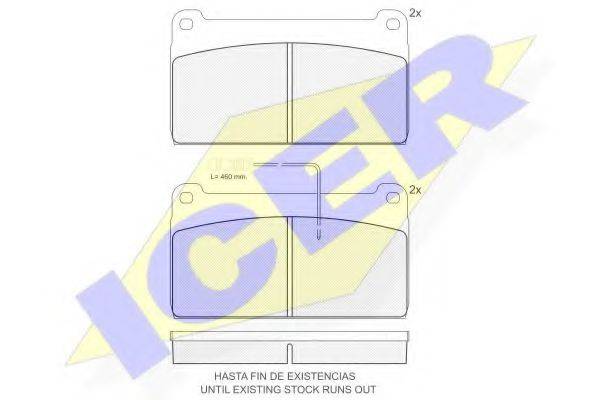 ICER 150665 Комплект гальмівних колодок, дискове гальмо