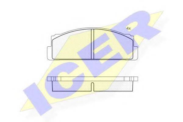 ICER 180068 Комплект гальмівних колодок, дискове гальмо