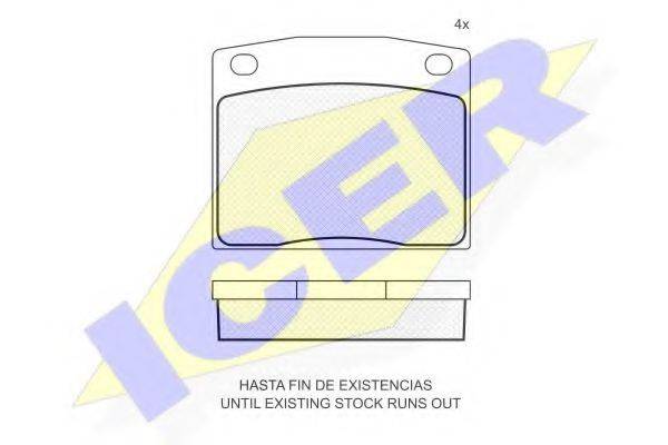 ICER 180194 Комплект гальмівних колодок, дискове гальмо