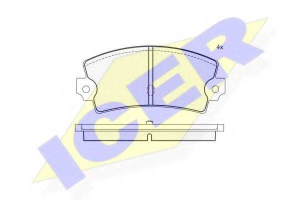 ICER 180218 Комплект гальмівних колодок, дискове гальмо