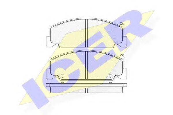 ICER 180735 Комплект гальмівних колодок, дискове гальмо