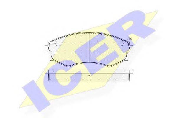 ICER 181097 Комплект гальмівних колодок, дискове гальмо