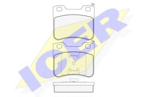 ICER 181150 Комплект гальмівних колодок, дискове гальмо