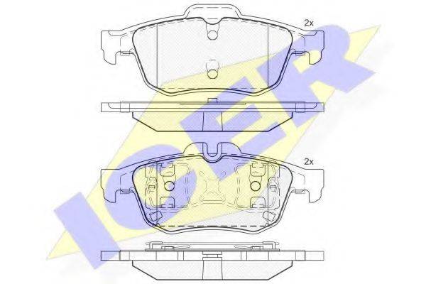 ICER 182025 Комплект гальмівних колодок, дискове гальмо