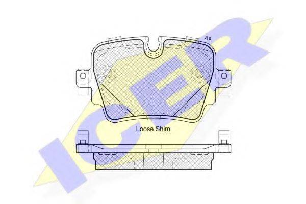 ICER 182186 Комплект гальмівних колодок, дискове гальмо