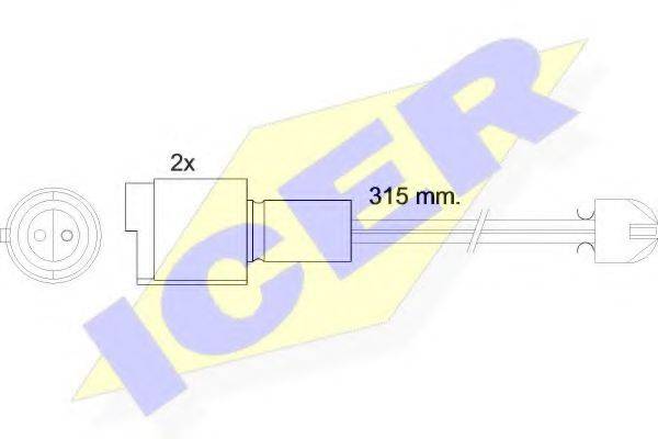 ICER 610455EC Сигналізатор, знос гальмівних колодок