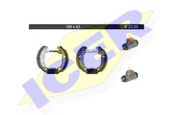 ICER 79KT0056C Комплект гальмівних колодок