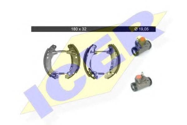 ICER 79KT0060C Комплект гальмівних колодок