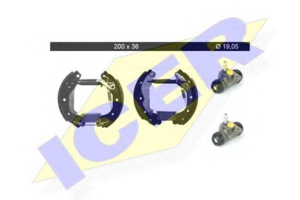 ICER 79KT0090C Комплект гальмівних колодок