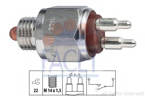 FACET 76036 Вимикач, фара заднього ходу