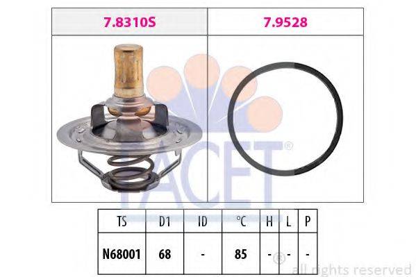 FACET 78310 Термостат, охолоджуюча рідина