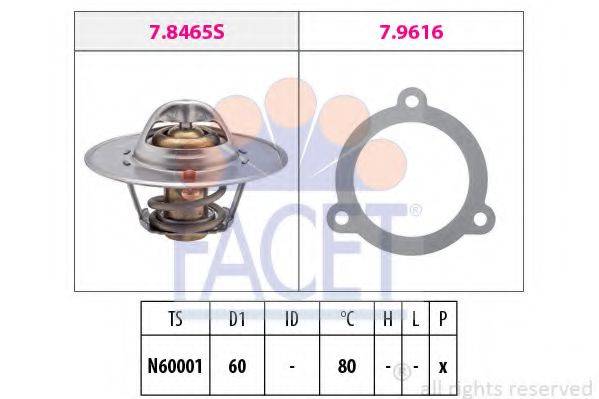 FACET 78465 Термостат, охолоджуюча рідина