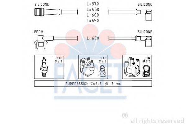 FACET 48539 Комплект дротів запалювання