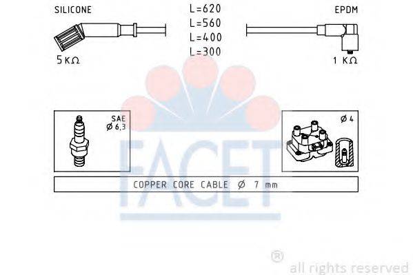 FACET 48694 Комплект дротів запалювання