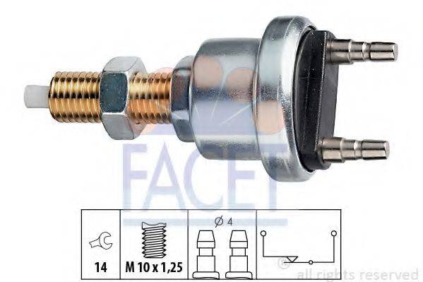 FACET 71006 Вимикач ліхтаря сигналу гальмування; Вимикач, привід зчеплення (Tempomat)