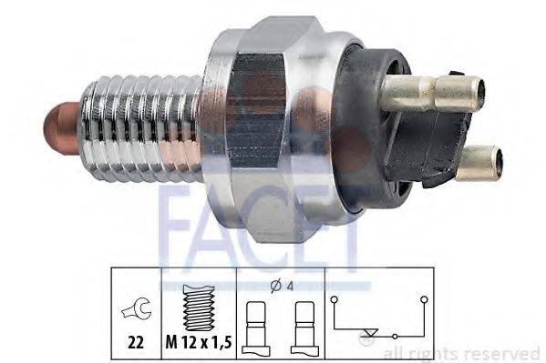 FACET 76071 Вимикач, фара заднього ходу