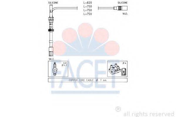 FACET 49489 Комплект дротів запалювання