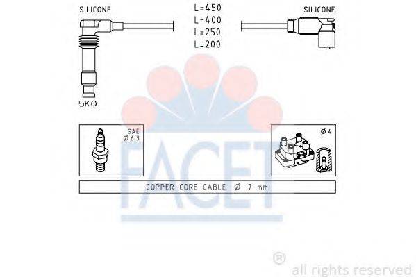 FACET 49506 Комплект дротів запалювання