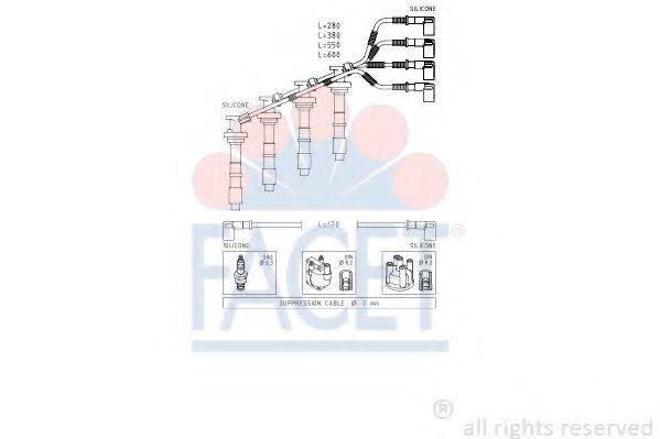 FACET 48671 Комплект дротів запалювання