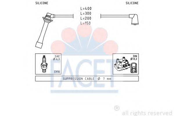 FACET 49745 Комплект дротів запалювання