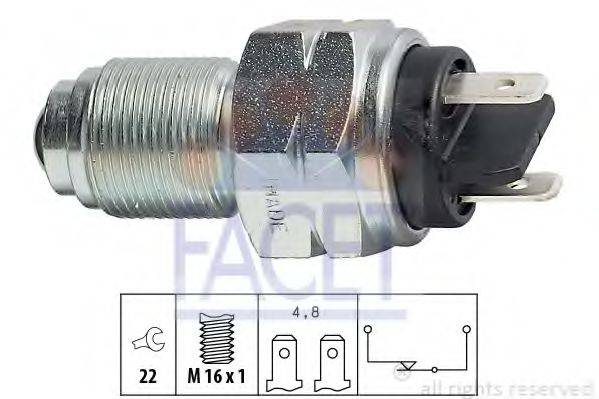 FACET 76017 Вимикач, фара заднього ходу