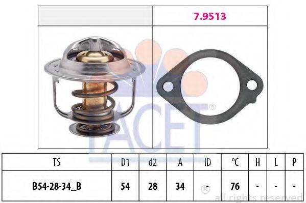 FACET 78521 Термостат, охолоджуюча рідина