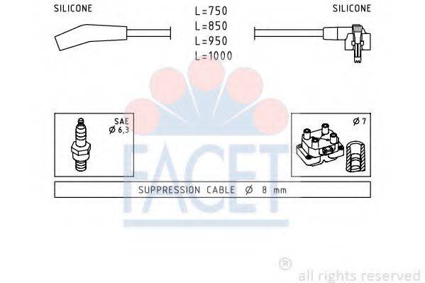 FACET 49639 Комплект дротів запалювання