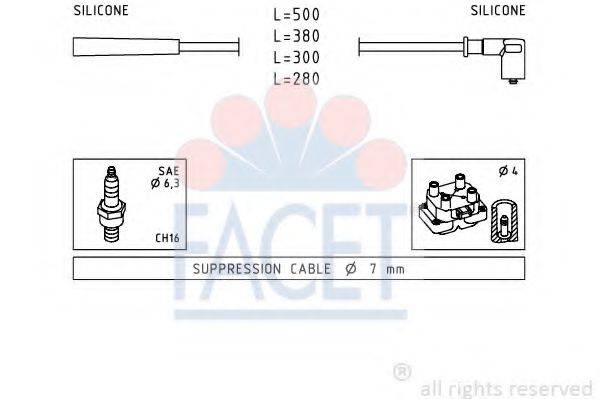 FACET 47252 Комплект дротів запалювання