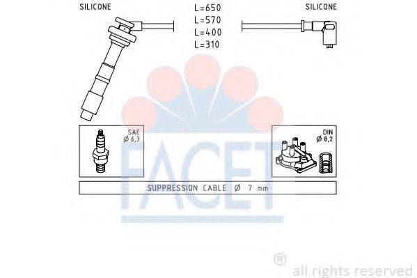 FACET 49658 Комплект дротів запалювання