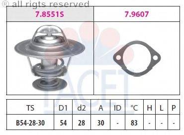 FACET 78551 Термостат, охолоджуюча рідина