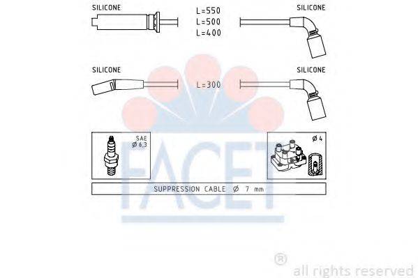 FACET 49731 Комплект дротів запалювання