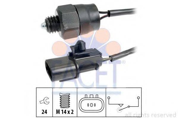 FACET 76342 Вимикач, фара заднього ходу