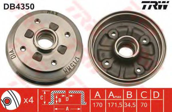 TRW DB4350 Гальмівний барабан