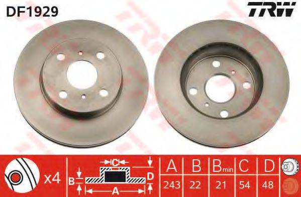 TRW DF1929 гальмівний диск