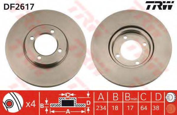 TRW DF2617 гальмівний диск