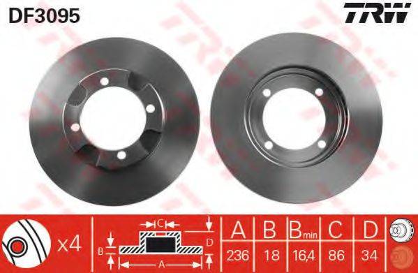 TRW DF3095 гальмівний диск