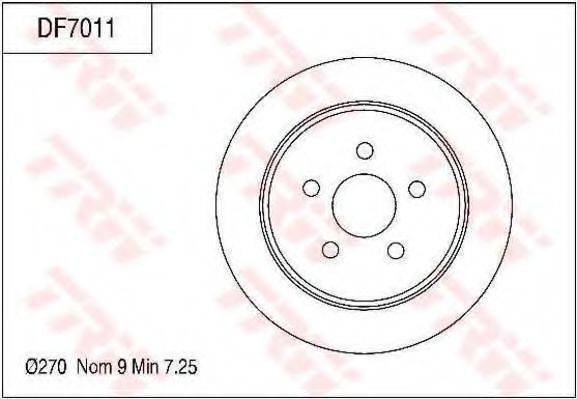 TRW DF7011 гальмівний диск