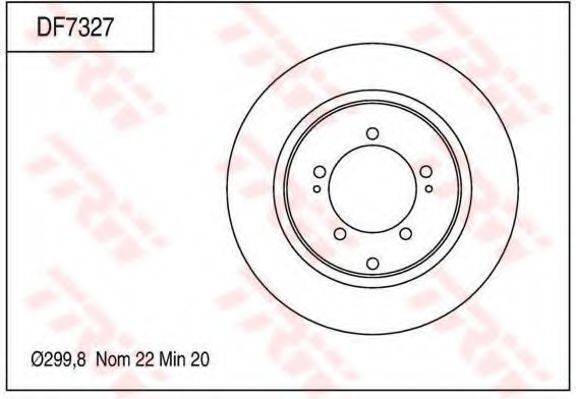 TRW DF7327 гальмівний диск