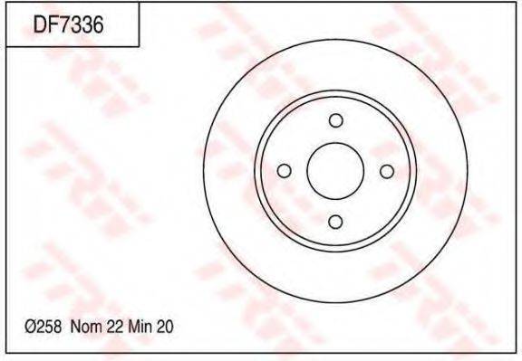 TRW DF7336 гальмівний диск