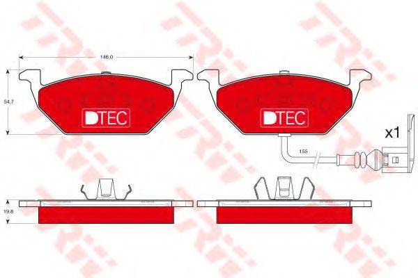 TRW GDB1386DTE Комплект гальмівних колодок, дискове гальмо