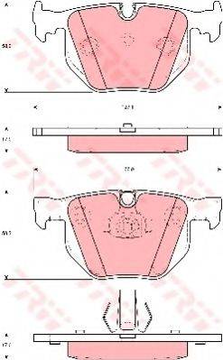 TRW GDB1499 Комплект гальмівних колодок, дискове гальмо