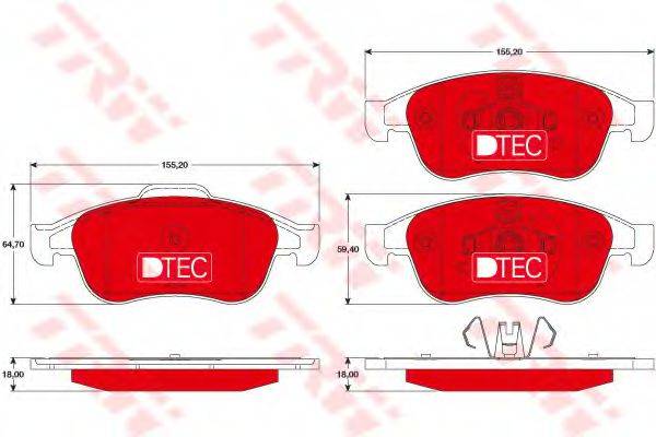 TRW GDB1789DTE Комплект гальмівних колодок, дискове гальмо