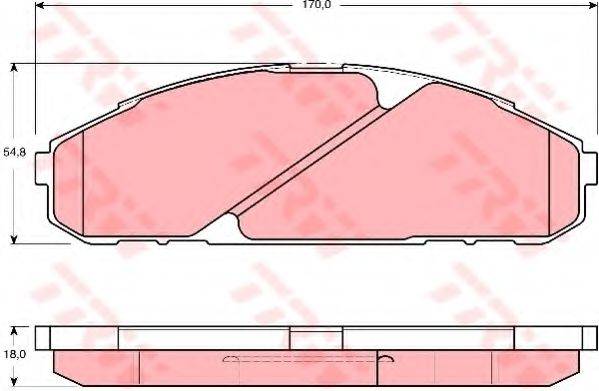 TRW GDB3394 Комплект гальмівних колодок, дискове гальмо